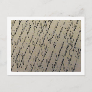 ouderwetse handschrift briefkaart