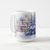  ouderwetse huis kerststal Mok (Voorkant links)