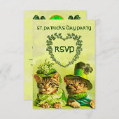 OUDERWETSE IERSE KATTEN, ST.PATRICK'S DAY PARTY RS RSVP KAARTJE (Voorkant / Achterkant)
