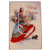 Ouderwetse Kerstinkopen Medium Cadeauzakje (Achterkant)