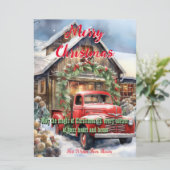 ouderwetse kerstkaartPlatte Kaart (Staand voorkant)