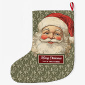 Ouderwetse Kerstman Kerstkous Chic Grote Kerstsok (Achterkant)