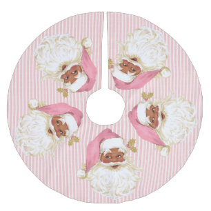 Ouderwetse Kerstman Roze Streep Geborsteld Brus Kerstboom Rok