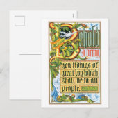 Ouderwetse Kerstmis, Oud type Feestdagenkaart (Voorkant / Achterkant)