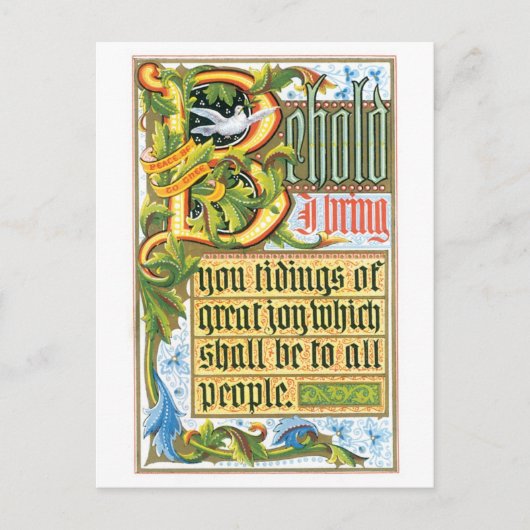 Ouderwetse Kerstmis, Oud type Feestdagenkaart (Voorkant)