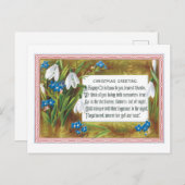 Ouderwetse Kerstmis, Sneeuwklokjes Feestdagenkaart (Voorkant / Achterkant)