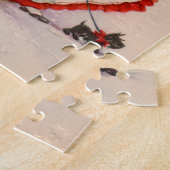 Ouderwetse kerstpuzzel legpuzzel (Zijkant)