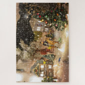 Ouderwetse kerstpuzzel legpuzzel (Verticaal)
