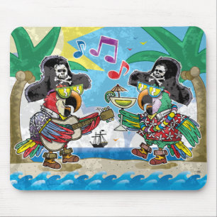 , ouderwetse, kleurrijke Muismat van Parrots!!