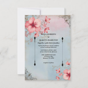 Ouderwetse Landelijke Bloemen & Elegante 'Save the Save The Date