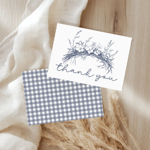 Ouderwetse Landelijke Charme Baby Shower Bedankkaa Bedankkaart