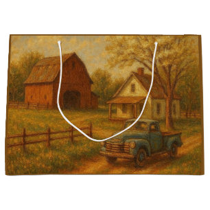 Ouderwetse/landelijke lenteboerderij  groot cadeauzakje