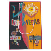Ouderwetse Las Vegas Meisjesweekend Feestje Medium Cadeauzakje (Achterkant)