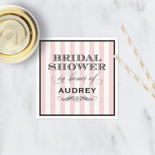 Ouderwetse lichtroze Franse bruidsdouche Servet