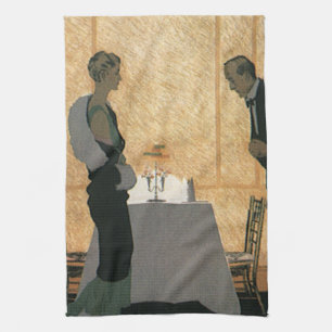 Ouderwetse liefde en romantiek, elegant diner voor theedoek