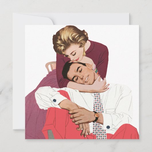 Ouderwetse liefde en romantiek, pasgetrouwden in r aankondiging (Voorkant)