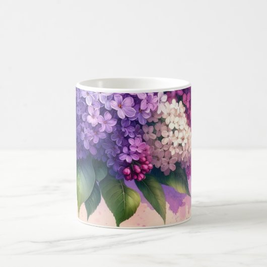Ouderwetse Lilacs Floral Monogram Mok (Center)