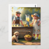 ouderwetse limonadekraam briefkaart (Voorkant / Achterkant)