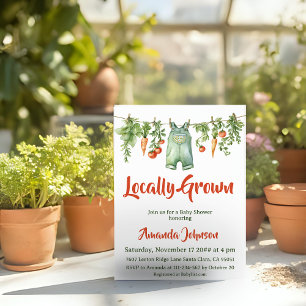 Ouderwetse Lokale Tuin Baby Shower Kaart