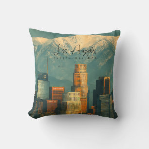Ouderwetse Los Angeles Aquarel Retro Californië Kussen