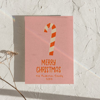 Ouderwetse Minimalistische Kerst Snoepbar Niet-Fot Feestdagenkaart