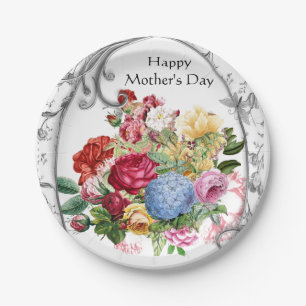 Ouderwetse Moederdag Botanisch  Papieren Bordje