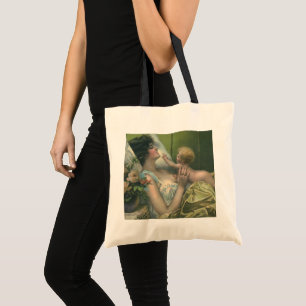 Ouderwetse Moederdag in Victoriaanse stijl, moeder Tote Bag