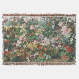 Ouderwetse mooie kleurrijke bloemen bloemschilderi deken