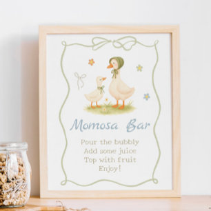 Ouderwetse Mother Goose Baby Shower Momosa Bar Pos Poster