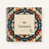 Ouderwetse Patchwork Kaleidoscope Quilt Pattern Notitieboek (Voorkant)