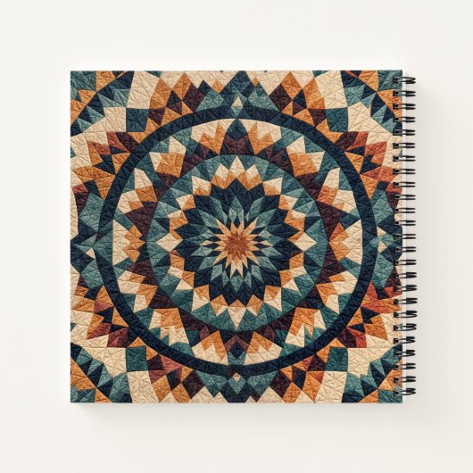Ouderwetse Patchwork Kaleidoscope Quilt Pattern Notitieboek (Achterkant)