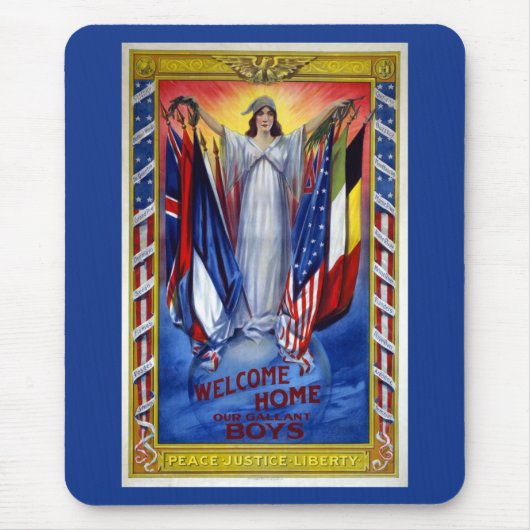 Ouderwetse Patriotische Amerika, Vrede Gerechtighe Muismat (Voorkant)