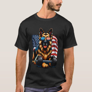 Ouderwetse Patriotische Duitse Herdershond Bodybui T-shirt