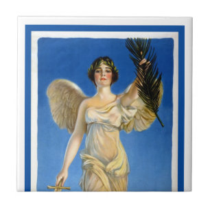 Ouderwetse patriotische vrouwelijke engel, Koop oo Tegeltje