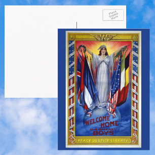 Ouderwetse Patriottisch Amerika, Vrede Gerechtighe Briefkaart
