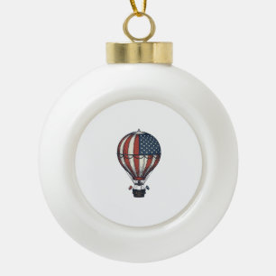 Ouderwetse Patriottisch Ontwerp van Heet Lucht Bal Keramische Bal Ornament