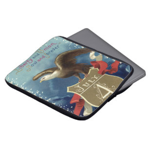 Ouderwetse Patriottische 4 juli, Adelaar met Sterr Laptop Sleeve