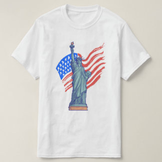 Ouderwetse patriottische 4 juli-design t-shirt