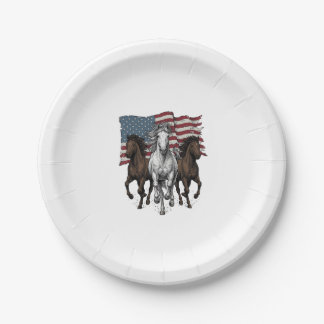 Ouderwetse Patriottische Rennende Paarden Vector D Papieren Bordje