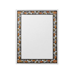 Ouderwetse pompoenen en bladeren Notitieblok