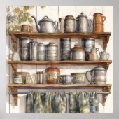 Ouderwetse Retro Afbeelding van een Landelijke Keu Poster (Voorkant)