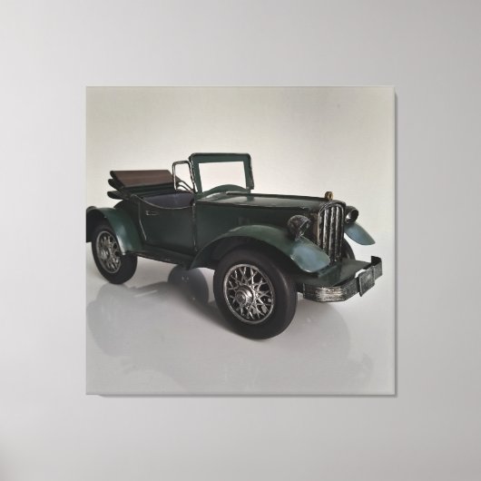 Ouderwetse retro cabriolet canvas afdruk (Voorkant)