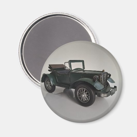 Ouderwetse retro cabriolet magneet (Voorkant / Achterkant)