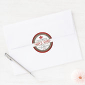 Ouderwetse Retro Maple Syrup Harten en Blad Ronde Sticker (Envelop)