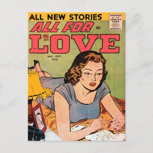 Ouderwetse Romantiek Briefkaart (Voorkant)