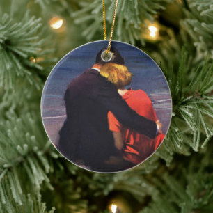 Ouderwetse Romantische Liefde, Romantiek op het St Keramisch Ornament