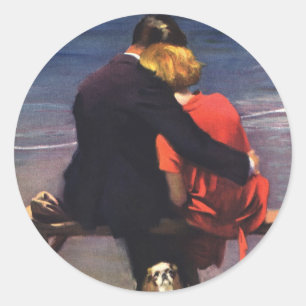 Ouderwetse Romantische Liefde, Romantiek op het St Ronde Sticker