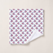 ouderwetse roze Penny Farthing Pattern Bad Handdoek (Wasdoekje)