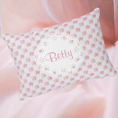 Ouderwetse Roze Rozen Patchwork Kussen