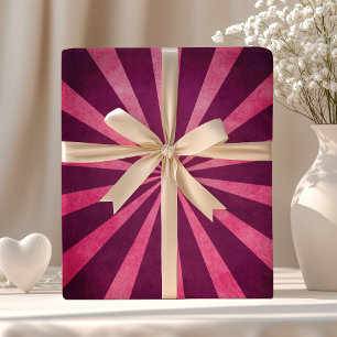 Ouderwetse roze stervontplooirose patroon cadeaupapier